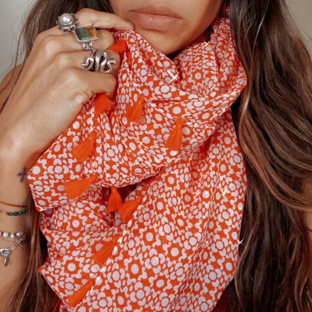OSFM Super cute red print scarf